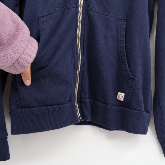 Marine Layer Afternoon Hoodie Mens M Navy Full Zip Classic Staple Casual Weekend - Picture 8 of 16
